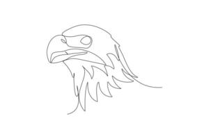 One continuous line drawing of Flying bird concept. Doodle vector illustration in simple linear style.