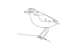 One continuous line drawing of Flying bird concept. Doodle vector illustration in simple linear style.