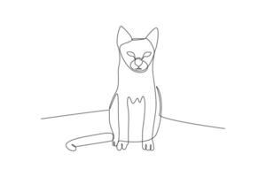 Continuous one line drawing Urban Pet concept. Doodle vector illustration.