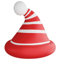 Weihnachten Hut Clip Art eben Design Symbol isoliert auf transparent Hintergrund, 3d machen Weihnachten und Neu Jahr Konzept png