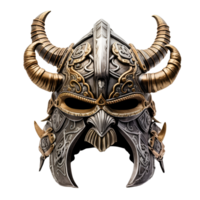 AI generated Artistic Style Viking Helmet Ancient War Helmet No Background png