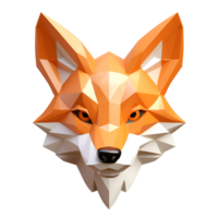 AI generated 3D Cartoon Fox Illustration Logo No Background Perfect for Print on Demand png