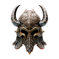 AI generated Artistic Style Viking Helmet Ancient War Helmet No Background png