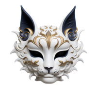 ai generato giapponese animale stile kabuki maschera freddo artistico maschera no sfondo png