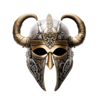 AI generated Artistic Style Viking Helmet Ancient War Helmet No Background png
