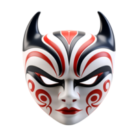 ai gerado artístico estilo japonês kabuki mascarar não fundo png