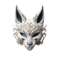 AI generated Japanese Animal Style Kabuki Mask Cool Artistic Mask No Background png