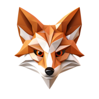 AI generated 3D Cartoon Fox Illustration Logo No Background Perfect for Print on Demand png