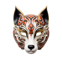 ai gegenereerd Japans dier stijl kabuki masker koel artistiek masker Nee achtergrond png