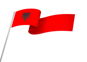 albania flagga element design nationell oberoende dag baner band png