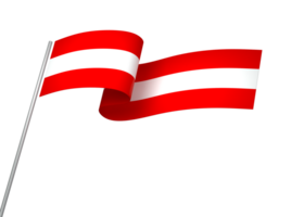 Austria bandiera elemento design nazionale indipendenza giorno bandiera nastro png