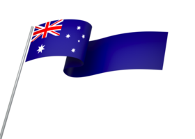 Australia flag element design national independence day banner ribbon png