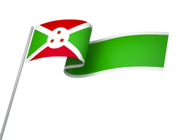 Burundi Flagge Element Design National Unabhängigkeit Tag Banner Band png