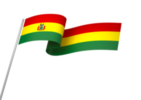 bolivia flagga element design nationell oberoende dag baner band png