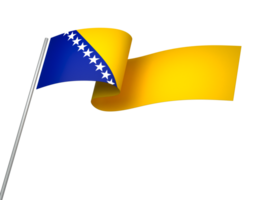 Bosnien und Herzegowina Flagge Element Design National Unabhängigkeit Tag Banner Band png