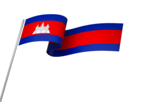 cambodia flagga element design nationell oberoende dag baner band png