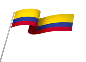 Colombia bandera elemento diseño nacional independencia día bandera cinta png