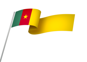 cameroon flagga element design nationell oberoende dag baner band png