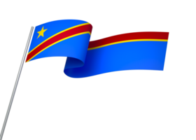 Dr congo bandera elemento diseño nacional independencia día bandera cinta png