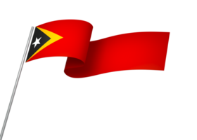 est timor timor leste drapeau élément conception nationale indépendance journée bannière ruban png