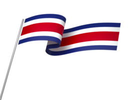 Costa Rica flag element design national independence day banner ribbon png