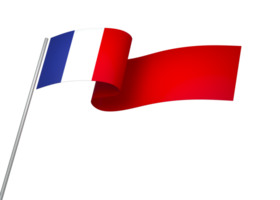 France flag element design national independence day banner ribbon png