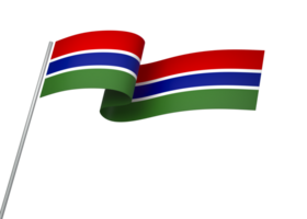 The Gambia flag element design national independence day banner ribbon png