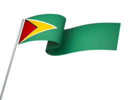 Guyana flag element design national independence day banner ribbon png