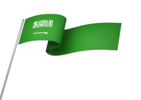 Saudi Arabia flag element design national independence day banner ribbon png