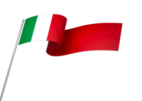 Italy flag element design national independence day banner ribbon png