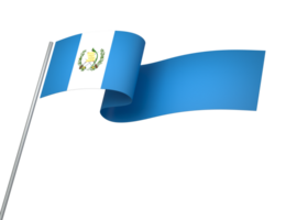 Guatemala flag element design national independence day banner ribbon png