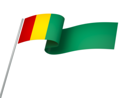 Guinea flag element design national independence day banner ribbon png