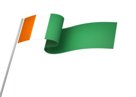 Ivory Coast flag element design national independence day banner ribbon png