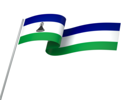 Lesoto bandeira elemento Projeto nacional independência dia bandeira fita png