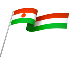 Niger flag element design national independence day banner ribbon png