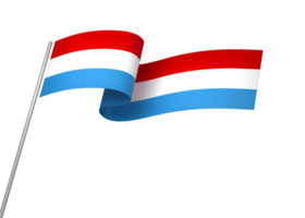 Luxembourg flag element design national independence day banner ribbon png