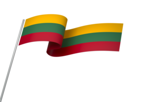 Lituania bandiera elemento design nazionale indipendenza giorno bandiera nastro png