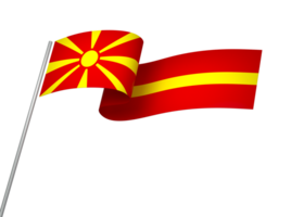 norr macedonia flagga element design nationell oberoende dag baner band png