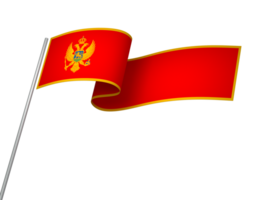 Monténégro drapeau élément conception nationale indépendance journée bannière ruban png