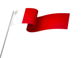 Malta flag element design national independence day banner ribbon png