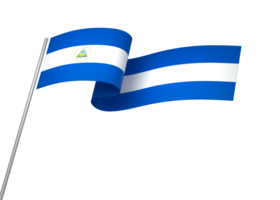 Nicarágua bandeira elemento Projeto nacional independência dia bandeira fita png