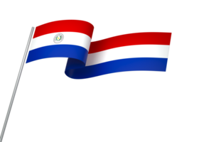 paraguay bandera elemento diseño nacional independencia día bandera cinta png