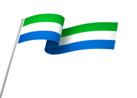 Sierra Leone flag element design national independence day banner ribbon png