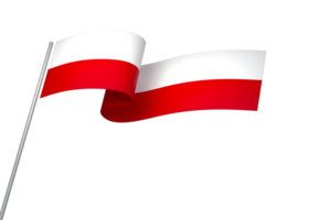 Polônia bandeira elemento Projeto nacional independência dia bandeira fita png