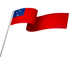 Samoa Flagge Element Design National Unabhängigkeit Tag Banner Band png