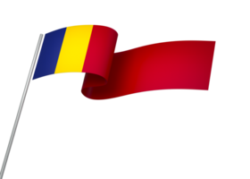 Rumania bandera elemento diseño nacional independencia día bandera cinta png