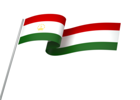 Tajikistan flag element design national independence day banner ribbon png