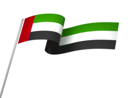 United Arab Emirates flag element design national independence day banner ribbon png