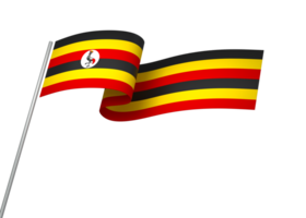 uganda flagga element design nationell oberoende dag baner band png