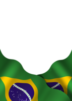 Brazil flag element design national independence day banner ribbon png